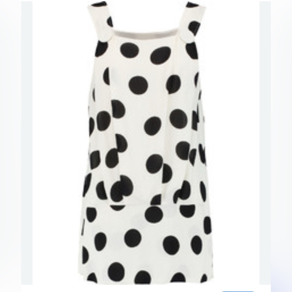 See by Chloe, summer blue and white picador top. Size 4. Sheer fabric layered.
